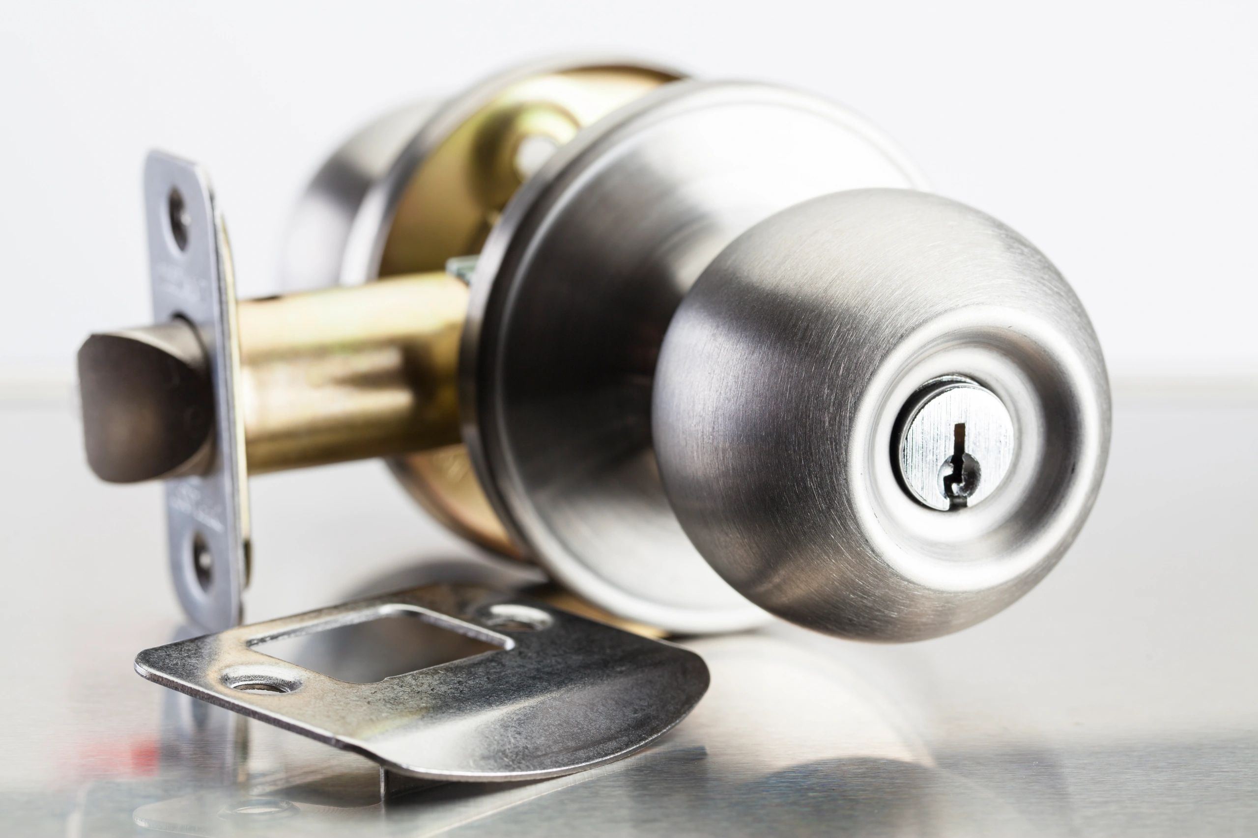 Residential lock hardware and door knob components
