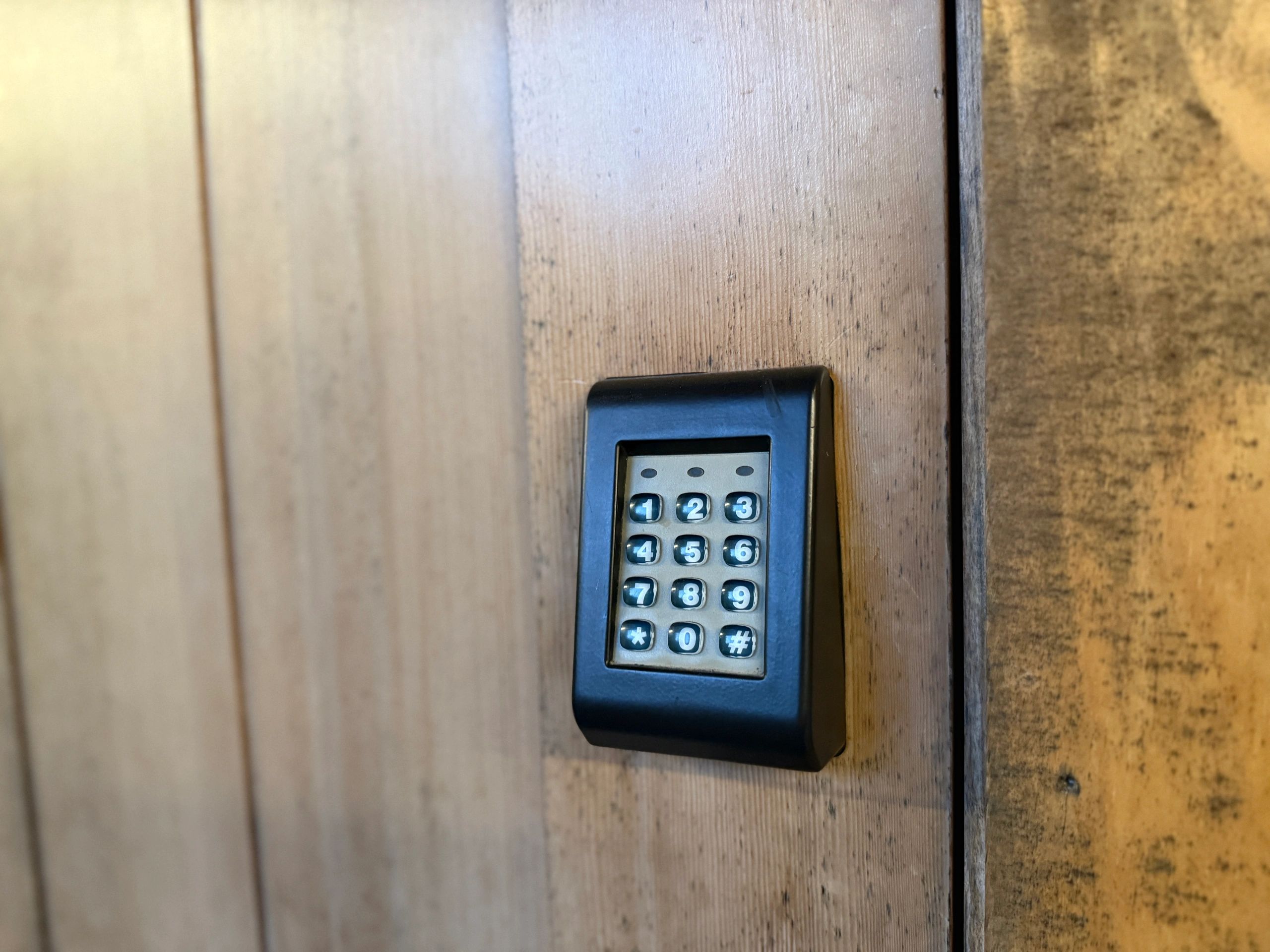 Keypad security lock close-up